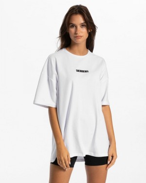 Teveo Iconic Oversized レディース Tシャツ 白 | YIY-4035