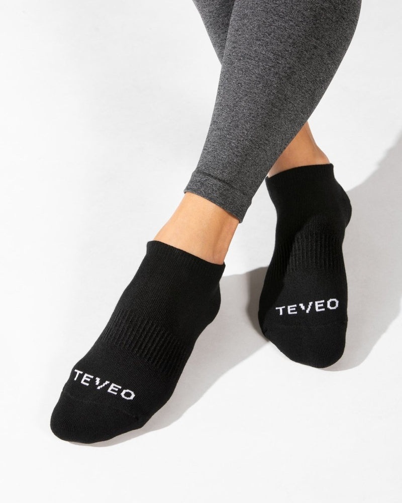 Teveo Active (2pcs) レディース ソックス 黒 | MIZ-7935