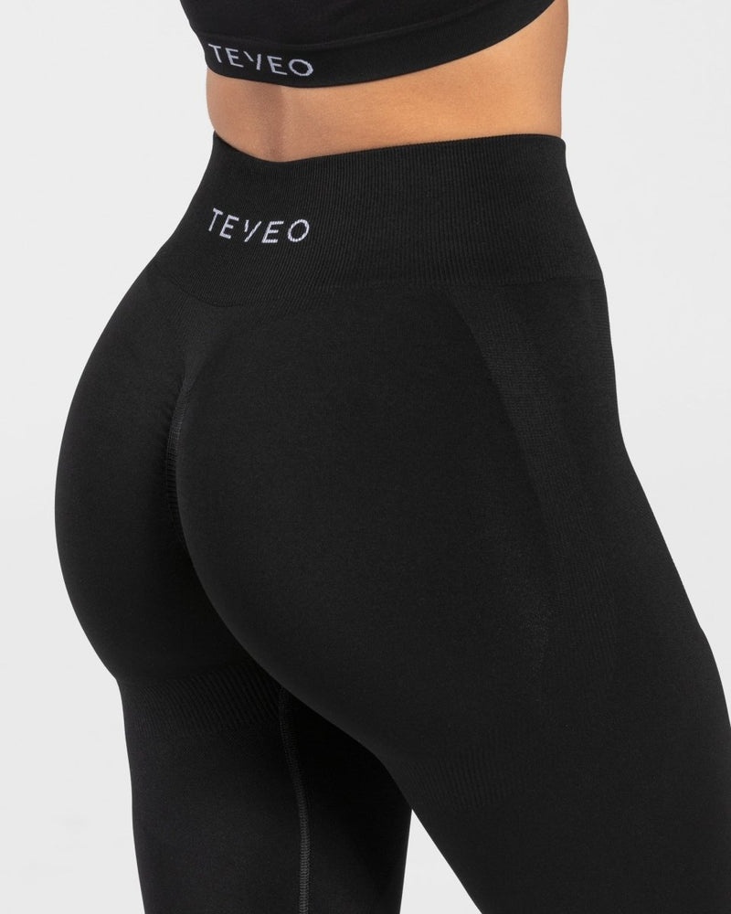 Teveo Charming Scrunch レディース レギンス 黒 | WTB-4379