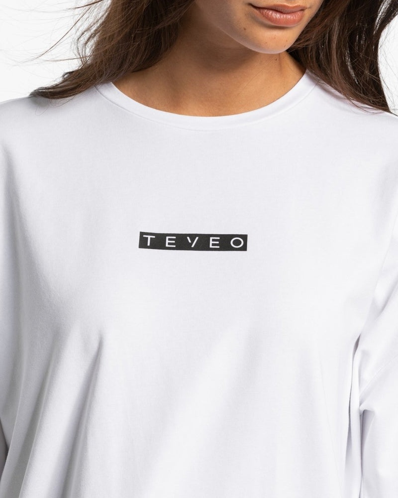 Teveo Iconic Oversized レディース Tシャツ 白 | YIY-4035