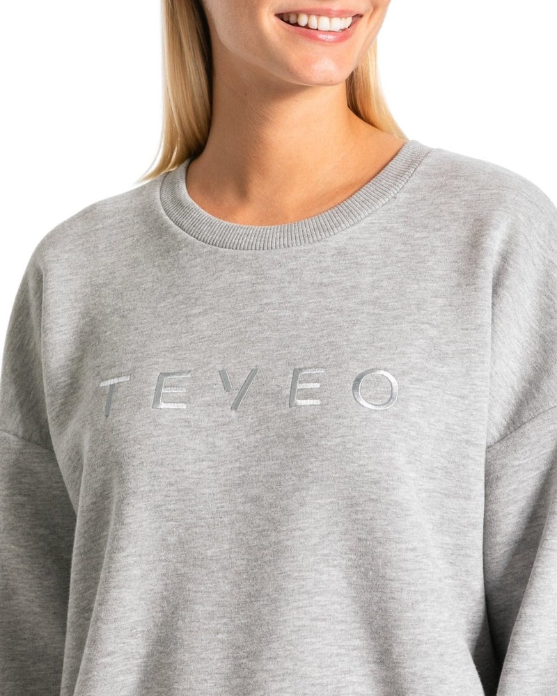 Teveo Iconic Oversized レディース セーター グレー | NDN-4495