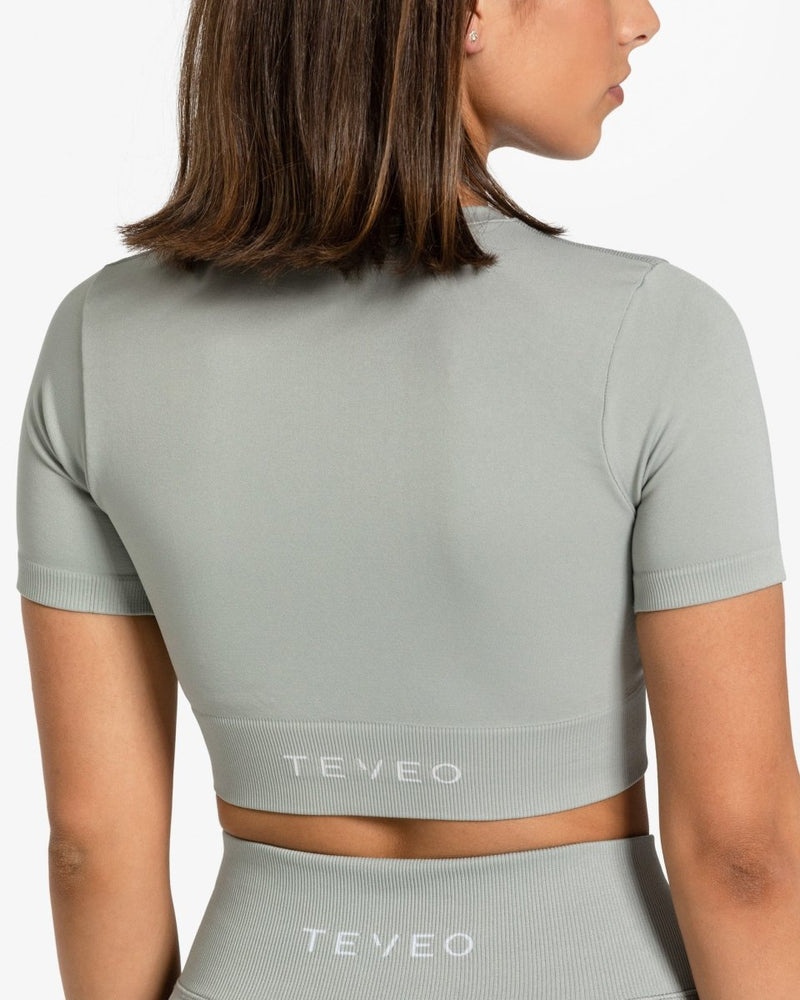 Teveo Sensation Crop レディース トップス グレー | JTG-1382